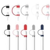  10 chiếc Vỏ bảo vệ silicon chống mất stylus cho bút chì Apple 1, Phong cách: Đầu chuyển đổi (Trắng) 