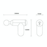  J12A Mini Rung Massage Gun Fascia Gun, Đặc điểm kỹ thuật: Đen 