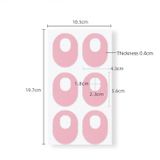  Nhãn dán bảo vệ Callus chống mặc 4 chiếc (hình elip màu hồng) 