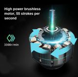  Booster T Súng Massage thư giãn cơ bắp sâu, EU Plug 2000mah với 6 đầu massage (Xám) 