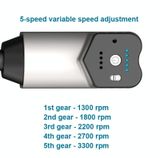  Booster T Súng Massage thư giãn cơ bắp sâu, EU Plug 2000mah với 6 đầu massage (Xám) 