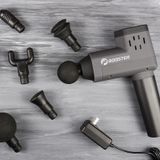  Booster T Súng Massage thư giãn cơ bắp sâu, EU Cắm 2500mAh với 6 đầu massage (Xám) 