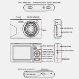  Máy ảnh digital Aturos retro camera C8 4K màn hình LCD 2,7 inch, màu đen - 30W 