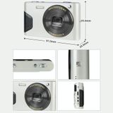  Máy ảnh kỹ thuật số retro camera Aturos C8 4K Màn hình LCD 2,7 inch, Màu trắng, ver nâng cấp 48W 