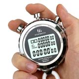  YS Metal Stopwatch 3 Hàng Hiển thị Chạy Đào tạo Đồng hồ bấm giờ điện tử, Phong cách: YS-510 10 Ký ức 