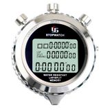  YS Metal Stopwatch 3 Hàng Hiển thị Chạy Đào tạo Đồng hồ bấm giờ điện tử, Phong cách: YS-510 10 Ký ức 
