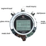  YS Metal Stopwatch 3 Hàng Hiển thị Chạy Đào tạo Đồng hồ bấm giờ điện tử, Phong cách: YS-510 10 Ký ức 