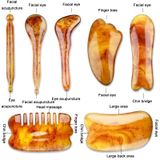  7PCS/Đặt thanh gân khuôn mặt beacial boong board board meridian ampunchture pen, Amber 