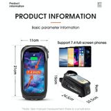  Túi đi xe đạp phía trước Túi phía trước TPU Hard Shell cưỡi chùm tia phía trước (màu xanh lá cây huỳnh quang) 