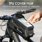 Túi đi xe đạp phía trước Túi phía trước TPU Hard Shell cưỡi chùm tia phía trước (màu xanh lá cây huỳnh quang) 