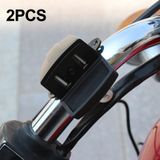  2 PCS Motorcycle Dual USB Bộ sạc không thấm nước Tay lái Phía sau Gương phổ (Trapezoidal) 