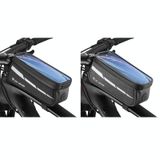  WEST BIKING 7 inch Xe đạp leo núi Điện thoại di động Màn hình cảm ứng Túi chùm phía trước (Đen) 