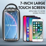  WEST BIKING 7 inch Xe đạp leo núi Điện thoại di động Màn hình cảm ứng Túi chùm phía trước (Đen) 