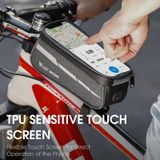  WEST BIKING 7 inch Xe đạp leo núi Điện thoại di động Màn hình cảm ứng Túi chùm phía trước (Đen) 