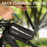  WEST BIKING 7 inch Xe đạp leo núi Điện thoại di động Màn hình cảm ứng Túi chùm phía trước (Đen) 