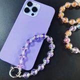  2 CÁI Acrylic Vòng đeo tay hạt tròn đầy màu sắc Dây buộc điện thoại có bản vá (Màu ngẫu nhiên) 