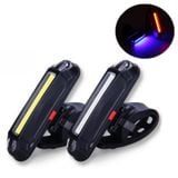  2 PCS LED có thể sạc lại Đèn cảnh báo xe đạp Dải đèn (Ánh sáng trắng OPP) 