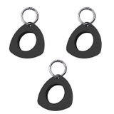  3PCS cho AirTag Tracking Anti-Lost Locator Case Tam giác bằng silicon (Đen) 