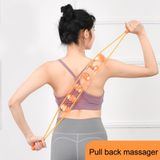  3PCS Nhựa lưng Kéo Vai Thắt lưng Quay lại Máy mát xa bằng tay Con lăn, Kiểu dáng: Ba bánh xe (Màu vàng) 
