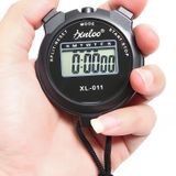  XINLOO XL-011 Hiển thị Đồng hồ bấm giờ bộ nhớ đơn Chạy bộ hẹn giờ điện tử luyện tập thể dục (Đen) 