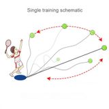  Vợt Tennis Huấn luyện viên Người mới bắt đầu Phục vụ Bộ Vợt Tennis Rebound Đôi (Vợtx2 + Basex1 + Tennisx3 + Cao su cầm tayx3) 