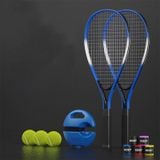  Vợt Tennis Huấn luyện viên Người mới bắt đầu Phục vụ Bộ Vợt Tennis Rebound Đôi (Vợtx2 + Basex1 + Tennisx3 + Cao su cầm tayx3) 