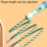  Tay cầm bằng gỗ Dây nhảy có thể điều chỉnh cho trẻ em Cáo xanh (Dây bông) 