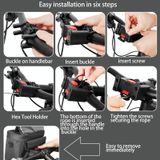  Bánh xe UP 4.5L Túi trước cho xe đạp đa chức năng, Kiểu dáng: Phần gấp Màu đen 