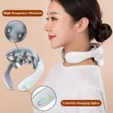  H88 Máy mát xa bốn đầu và vai Rung Máy nén nóng Dụng cụ vật lý trị liệu (Trắng) 