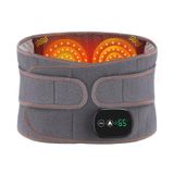  Sạc USB Đèn đỏ Sưởi ấm Mát xa Đai thắt lưng Đai thắt lưng làm ấm (Xám) 