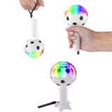  6LEDs Điều khiển bằng giọng nói Cắm trại Giải trí USB Magic Ball Ánh sáng khí quyển đầy màu sắc (Đen trắng) 