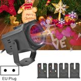  8W Giáng sinh đầy màu sắc xoay Laser ánh sáng khí quyển Giao hàng mẫu ngẫu nhiên EU Cắm với 4 thẻ 