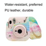  Đối với Vỏ bảo vệ túi máy ảnh Instax Mini11 / 9/8 PU Cortex Retro (Màu xanh hồng) 