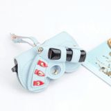  Hộp đựng kính râm PU kỳ quặc dễ thương Túi đựng kính di động có khóa treo, Màu sắc: Son môi Lake Bluen 