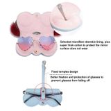  Dễ thương Quirky PU Sunglasses Case Túi đeo kính cầm tay có khóa treo, Màu sắc: Vàng Ryusu 