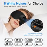  White Noise Bluetooth 5.2 Mặt nạ mắt 3D Âm nhạc không dây Tai nghe ngủ có chức năng hẹn giờ (Màu đen) 