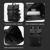  HAOSHUAI 810 Men Simple Leisure Travel Bag Computer Backpack (Màu đen) 