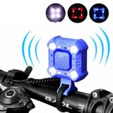  Xe đạp 2 trong 1 Chuông 140db 4 Đèn Đèn xe đạp Còi xe đạp Báo động 5 âm thanh (Màu xanh da trời) 