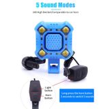  Xe đạp 2 trong 1 Chuông 140db 4 Đèn Đèn xe đạp Còi xe đạp Báo động 5 âm thanh (Màu xanh da trời) 