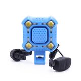  Xe đạp 2 trong 1 Chuông 140db 4 Đèn Đèn xe đạp Còi xe đạp Báo động 5 âm thanh (Màu xanh da trời) 
