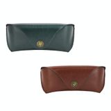  E5521 Hộp đựng kính bằng da mềm PU phong cách cổ điển đơn giản, Màu sắc: Xanh lục 