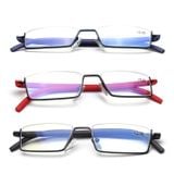  Kính lão thị chống ánh sáng xanh nhẹ Kính trong suốt cao cấp có hộp đựng, Độ: 3.00 (Màu xanh da trời) 