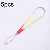  5 cái Silicone Điện thoại di động Dây buộc Màu nước Dệt hoa văn Quạt U Đĩa Dây đeo (Mùa xuân Sakura) 