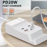  PD 20W Dual USB-C / Type-C + Dual USB 4 Cổng Sạc Nhanh Cho Điện Thoại Thông Minh Máy Tính Bảng Cắm USB 