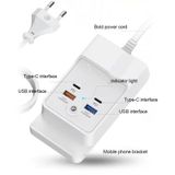  PD 20W Dual USB-C / Type-C + Dual USB 4 Cổng Sạc Nhanh Cho Điện Thoại Thông Minh Máy Tính Bảng Cắm USB 