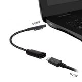  Cáp sạc máy tính bảng Type-C / USB-C Mother Rotary Seeder cho Microsoft Surface Pro 5/6, Kích thước: 30cm (Màu đen) 