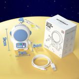  6052 Cartoon Space Man Fan With Lanyard Portable Mini USB Sạc Quạt cầm tay (Màu hồng) 