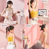  Đai làm ấm massage thông minh 2000mAh Máy mát xa bụng và eo bằng điện kỹ thuật số (Màu hồng) 