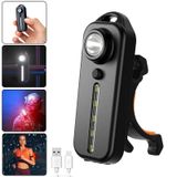  Đèn hậu xe đạp Type-C Đèn cảnh báo ngoài trời có thể sạc lại có kẹp bút (Hộp sắt đen W677) 