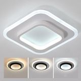  Đèn LED lối đi mờ 3 màu 20W Đèn LED lối vào Hành lang phòng áo choàng Đèn trần hình vuông màu trắng 